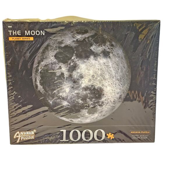 Anvava The Moon Planet Series Puzzle 1000 Pieces Round New Sealed  Wrap Tears - Picture 1 of 16